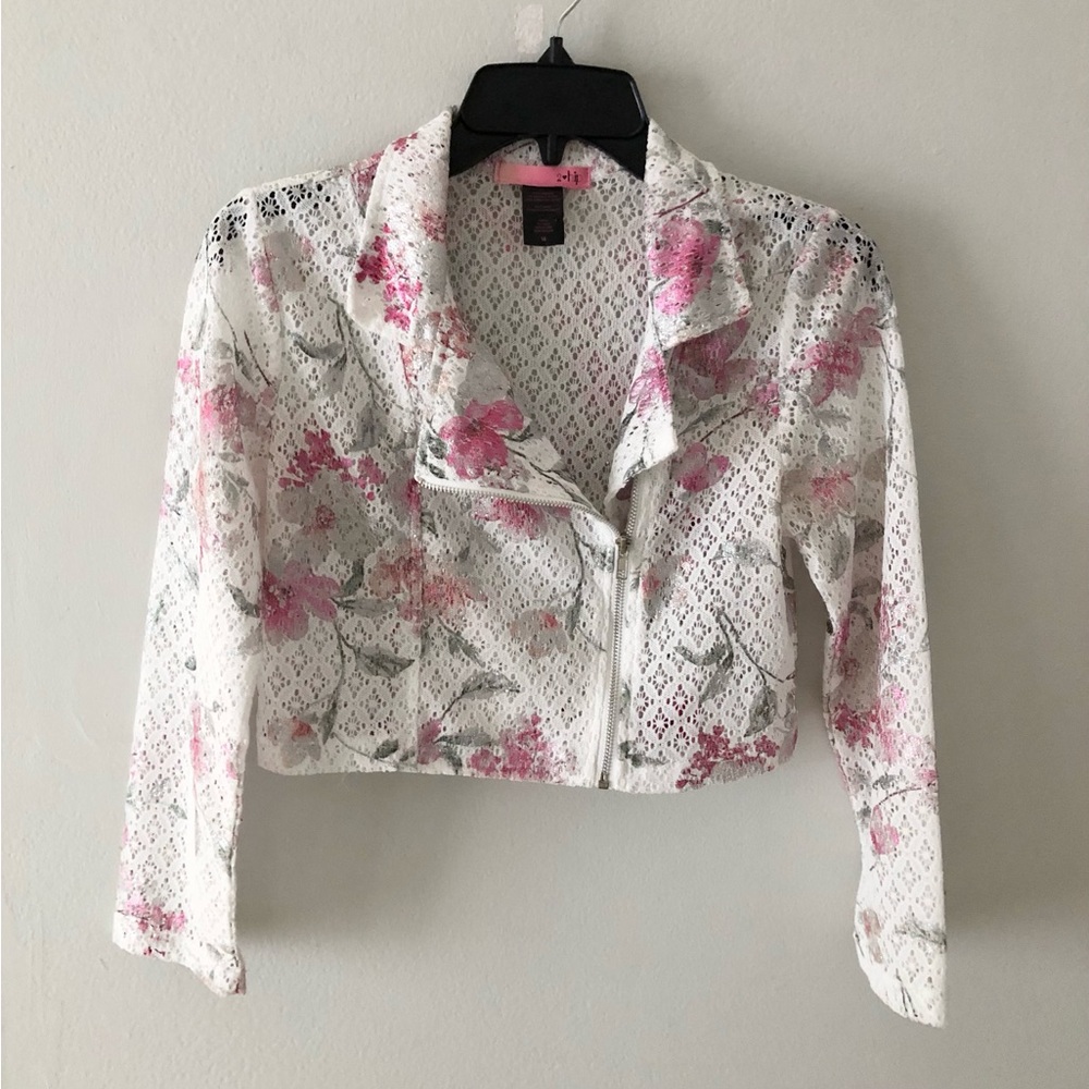 Floral Lace Cropped Jacket